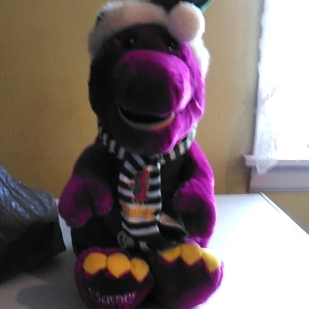 Christmas Barney 1992 height 16 inches